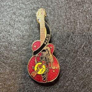 Vintage Hard Rock Cafe Paris Guitar Pin